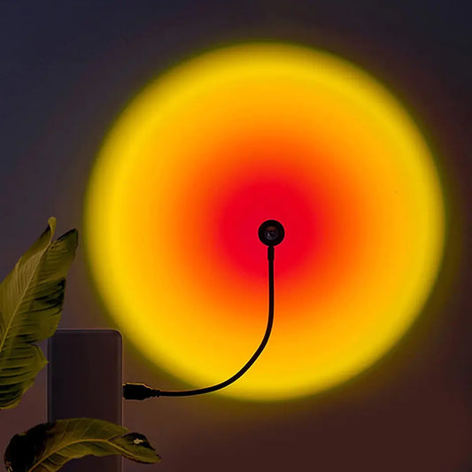 USB Sunset Lamp LED Rainbow Neon Night Light Projector